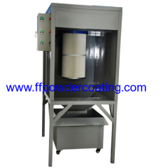 small powder spray coating booth