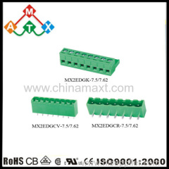 Terminal blocks 7.5/7.62mm pitch 300V/15A pluggable terminal block replacement of PHOIENIX and WAGO