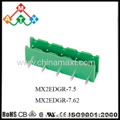 Right angle pin pluggable terminal block 7.5/7.62mm pitch 300V/15A replacement of PHOENIX and SAURO