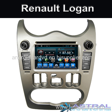 Quad Core Auto Dvd Player Renault Logan Car Multimedia Kitkat Systems Manufacture