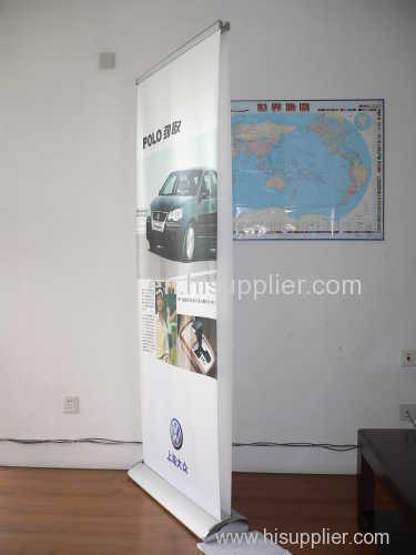 retractable banner stands/roll up banner stand/aluminum double sided roll up display for exhibition with printing