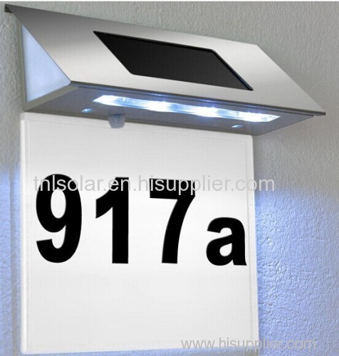 solar door number light