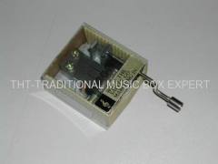 CORRUGATED CARDBOARD HAND CRANK MUSIC BOX