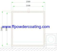 Gas powder coating oven