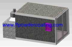 Gas spraying powder coat oven