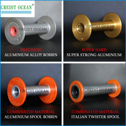 CREDIT OCEAN high press injection aluminium alloy bobbin for covering machine part