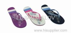 Women beach flat PE slippers flip flops hot sell