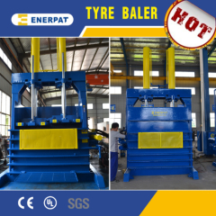 Vertical truck tire baler