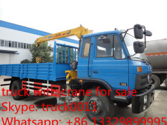 dongfeng 153 190hp cargo truck with XCMG telescopic crane for sale