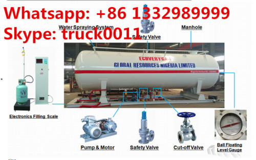 CLG2300-50 LPG tanker 50000L lpg gas filling station for sale