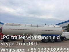 bulk lpg gas propane tank trailer with sunshield for sale