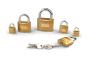 Yellow Coated Iron Padlock