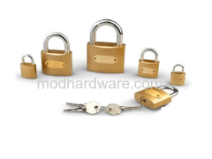 Yellow Coated Iron Padlock