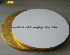 Silver aluminum foil paper covered MDF cake drums for heavy cakes with SGS