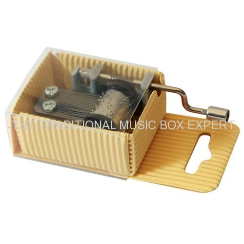 Melody Lullaby Crank Music Box,18-Note Crank Music Box Mini Acrylic+Metal HandCrank Music Box Music Box for Children