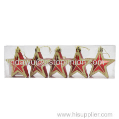 2016 New Arrival Personalized Plastic Five-Pointed Star For Christmas Ornament