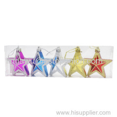 2016 New Arrival Personalized Plastic Five-Pointed Star For Christmas Ornament