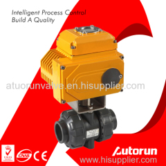 Electric Flange UPVC Ball Valve For Waste Water Pipe System