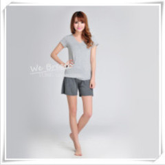 Apparel&Fashion Underwear&Nightwear Sleepwear&Pajamas YUSON Bamboo Jersey Light Weight Tee And Shorts Pajama Set