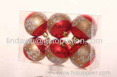 Glitter Painted Ball With Different Size For Christmas Decoration