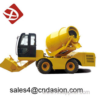 Reversible drum type concrete mixer