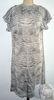 Straight Neck Georgette Print Silk Dresses For Adult Female S M L Custom Size