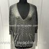 V Neck Womens Plus Size Batwing Tops With 100% Wool Material 2/28 Nm Yarn Count