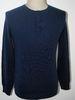 Merino Wool Cashmere Crew Neck Men Knit Sweater pullover with Leather Elbow