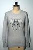 Cathead Pattern Round Collar Intarsia Knitting Patterns Sweaters Ladies14 Gauge 100% Cotton