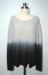 Raw Edge Women Wool Cashmere Floral Print Sweater With Dip Dye Craft 14gg Knitted