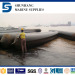 Supplier ship launching rubber airbag by ship and boat