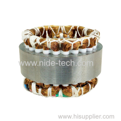Automatic two needles stator coil lacing machine