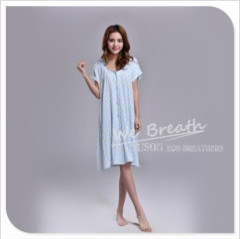 Apparel& Fashion Underwear& Nightwear Sleepwear& Pajamas YUSON Women's Bamboo Classic Button Up Short Sleeves Night Gown