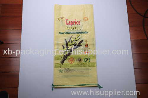 White woven bag for rice packaging