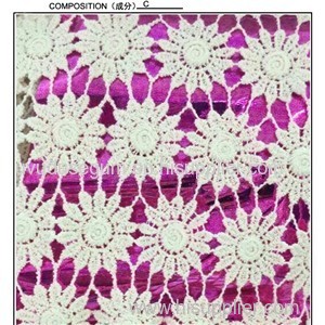Ivory Cheap Cotton Embroidered Lace Fabric (S8063)