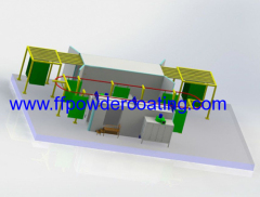 Spray powder coating line