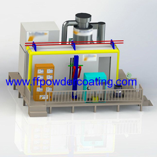 Guardrail powder coating line