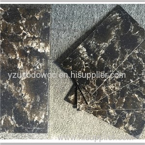 Crystal Brown Color Polished Surface Artificial Quartz Stone Tile