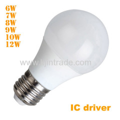 LED A60 bulb 5W 6W 7W 8W 9W 10W 12W ECO PC+ALU body 220-240V