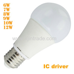 LED A60 bulb classic style 8W 10W 12W 170-260V IC driver
