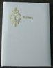 White 6 Ring Binder Gold Foil Funeral Memorial Books of Classic Paper