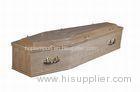 European Style Plywood Veneered Cardboard Coffins with Convex Lid Satin Lined