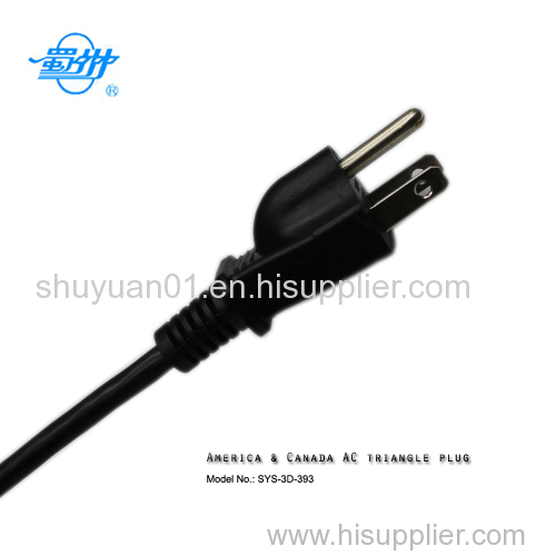 UL certificate hot sale3 pin America AC power plug