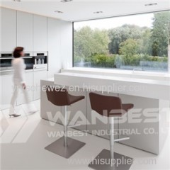 Hi Macs White Open Plan Kitchen Counter