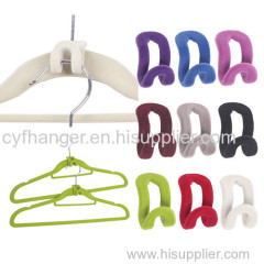 Flocked mini hook hanger attachments