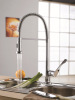 FUAO Brass chrome pull out kitchen faucet