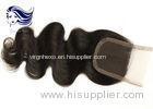 Bleached Swiss Lace Top Closure / Human Hair Lace Closures Natural Black