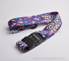 Custom design factory make polyester heat transfer print strap with various accessory