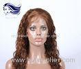 Natural Real Human Hair Full Lace Wigs Light Brown With 7A Grade