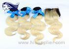 7A Peruvian Colored Hair Extensions Human Hair With Lace Closure
